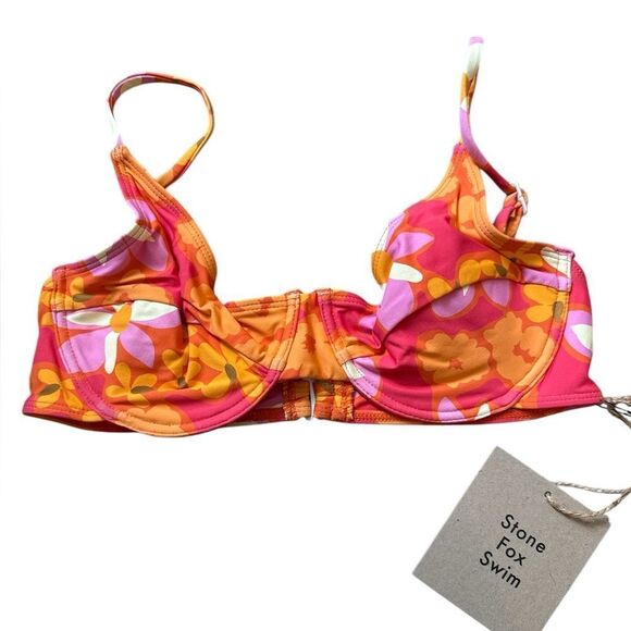 STONE FOX SWIM Conch Bikini Top in Lei Lei M - Picture 3 of 4